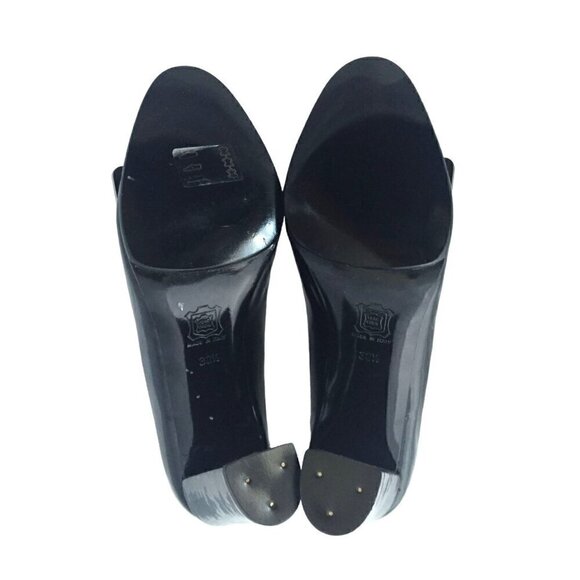 Bruno Frisoni Black Patent leather pumps, Size 38.5EU, Silver‎ tone hardware - Picture 5 of 7